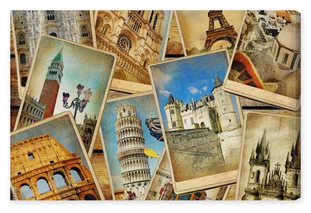 Obraz na płótnie vintage travel collage