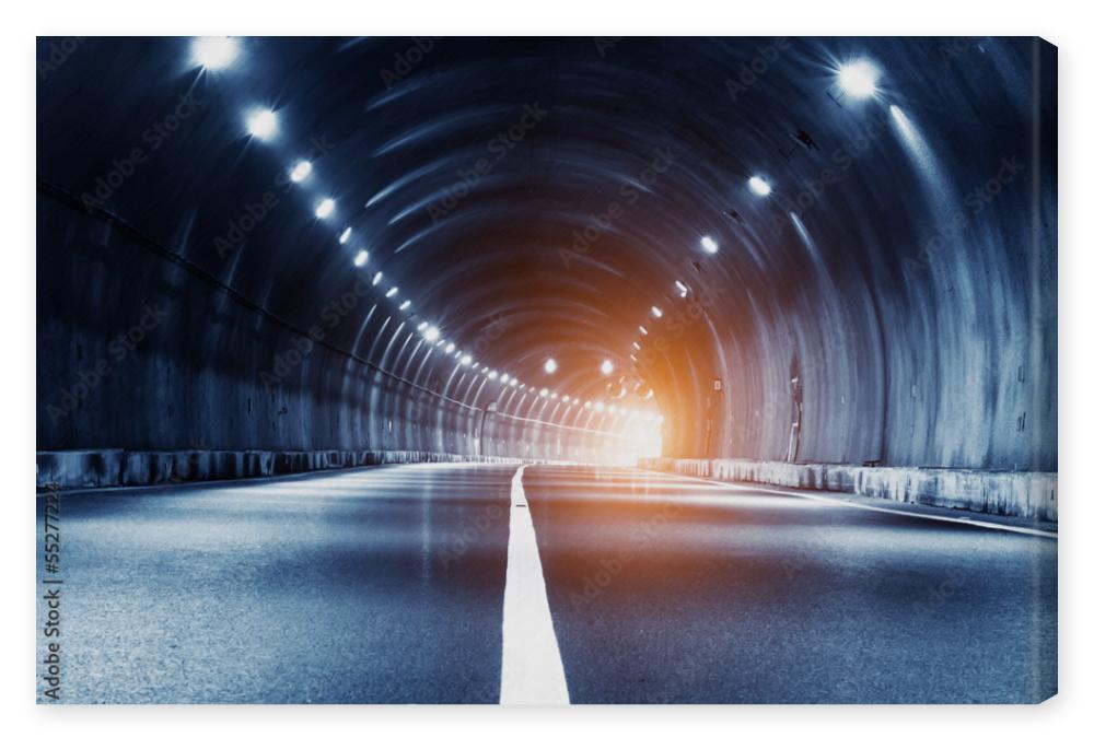 Obraz na płótnie Abstract car in the tunnel