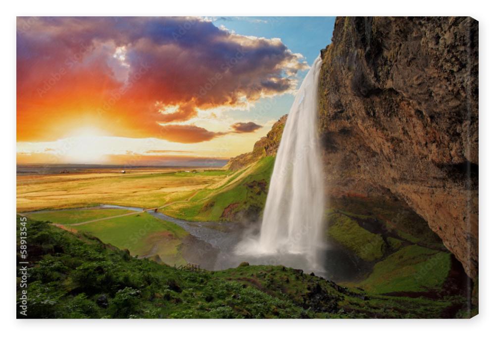 Obraz na płótnie Waterfall, Iceland -