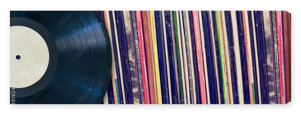 Obraz na płótnie Vinyl record with copy space,