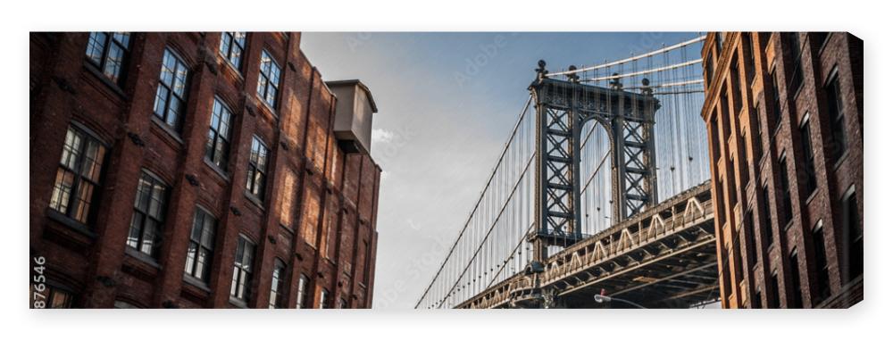 Obraz na płótnie Manhattan bridge seen from a