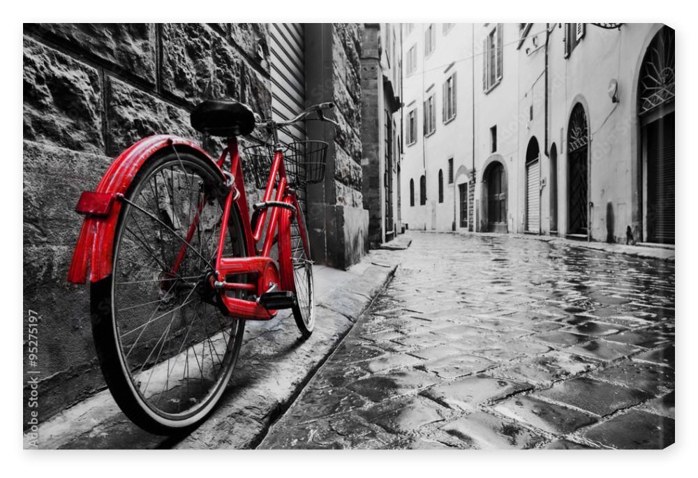 Obraz na płótnie Retro vintage red bike on