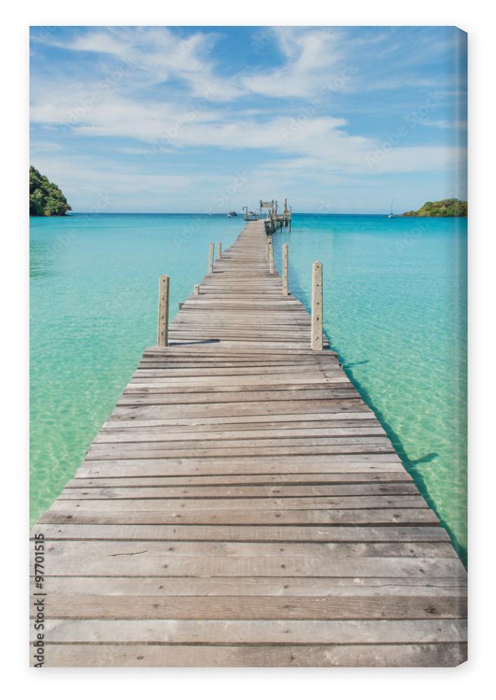 Obraz na płótnie Wooden pier in Phuket,