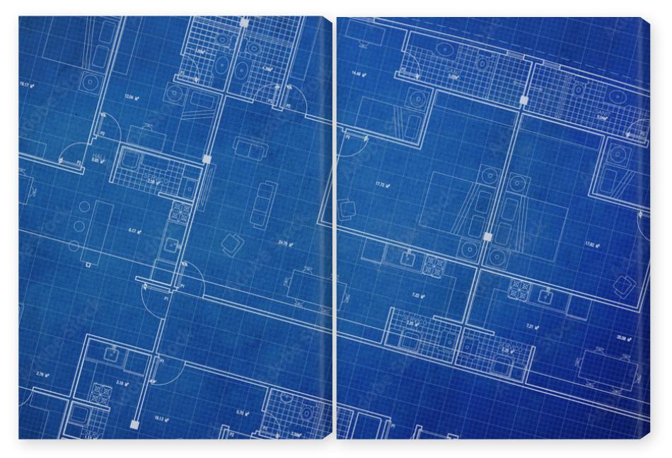 Obraz Dyptyk Clean architecture Floor plan