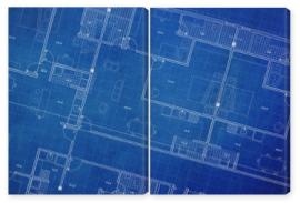 Obraz Dyptyk Clean architecture Floor plan