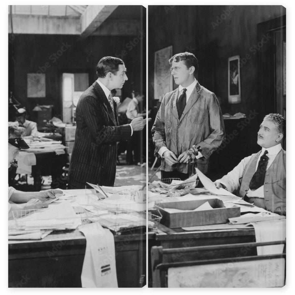 Obraz Dyptyk Four men at an office 