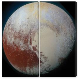 Obraz Dyptyk Pluto Planet in solar system