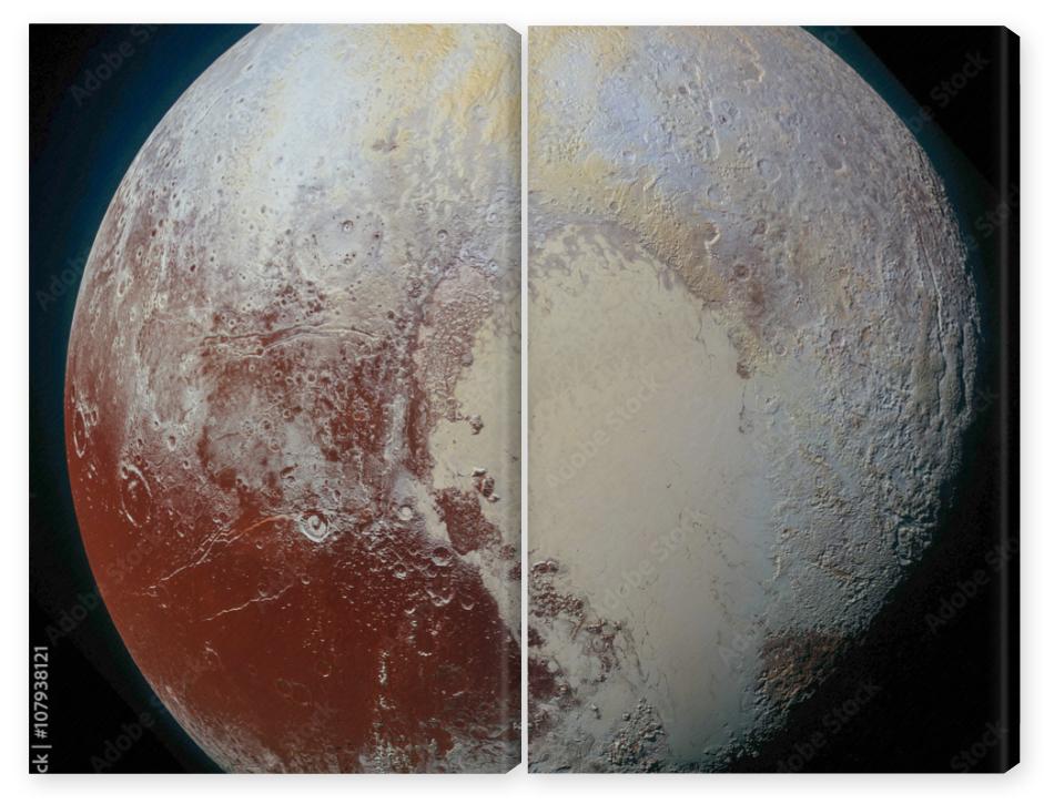 Obraz Dyptyk Pluto Planet in solar system