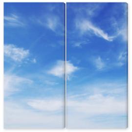 Obraz Dyptyk Blue sky background with tiny