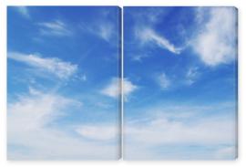 Obraz Dyptyk Blue sky background with tiny