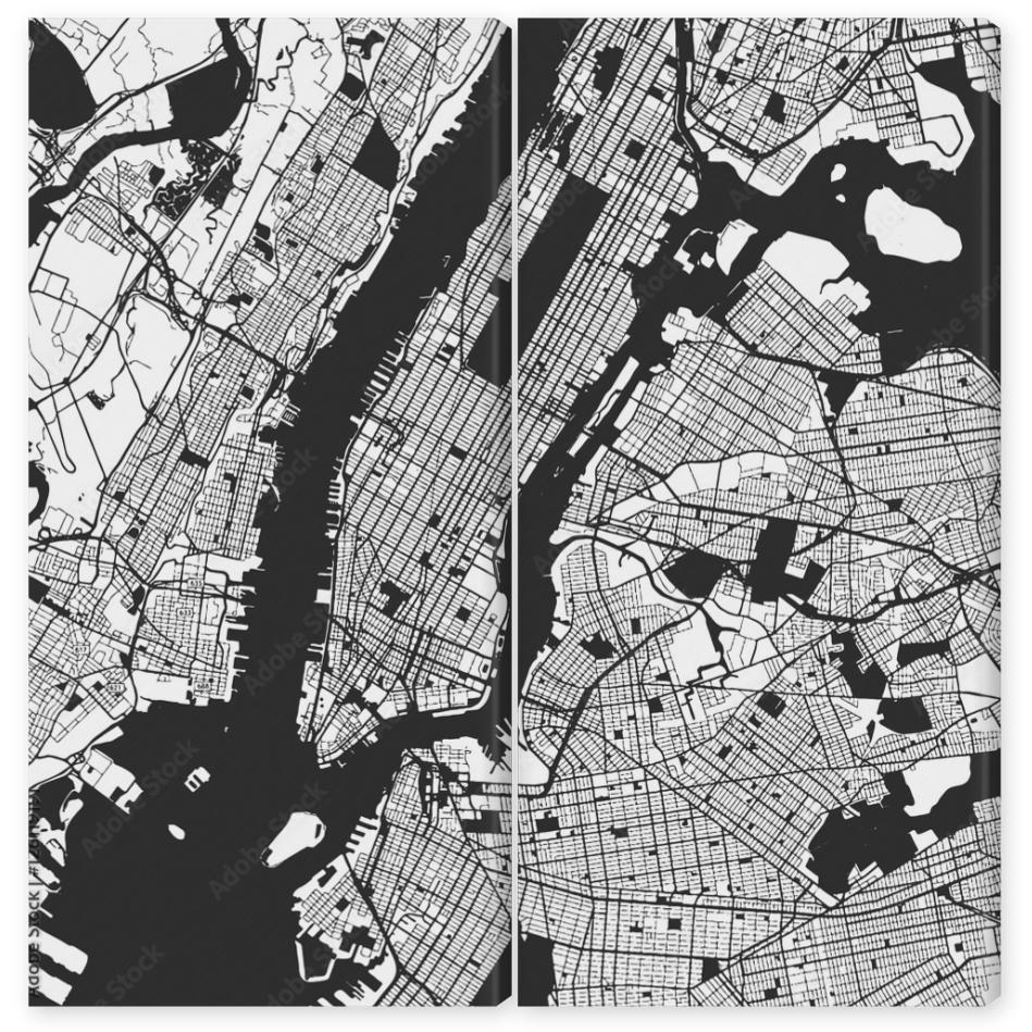 Obraz Dyptyk New York City Manhattan One