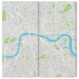 Obraz Dyptyk Urban city map of London,