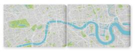 Obraz Dyptyk Urban city map of London,