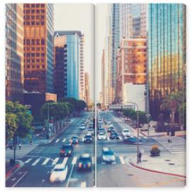 Obraz Dyptyk View of Los Angeles rush hour