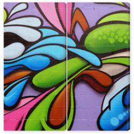 Obraz Dyptyk Colorful graffiti art