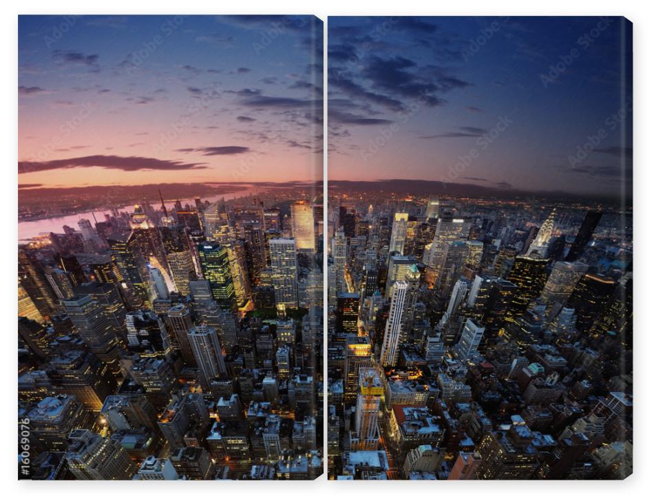 Obraz Dyptyk Manhattan at sunset