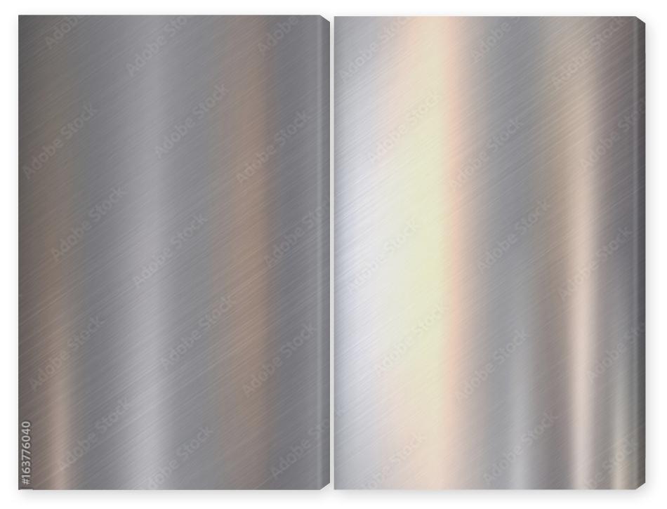 Obraz Dyptyk Metal, stainless steel texture