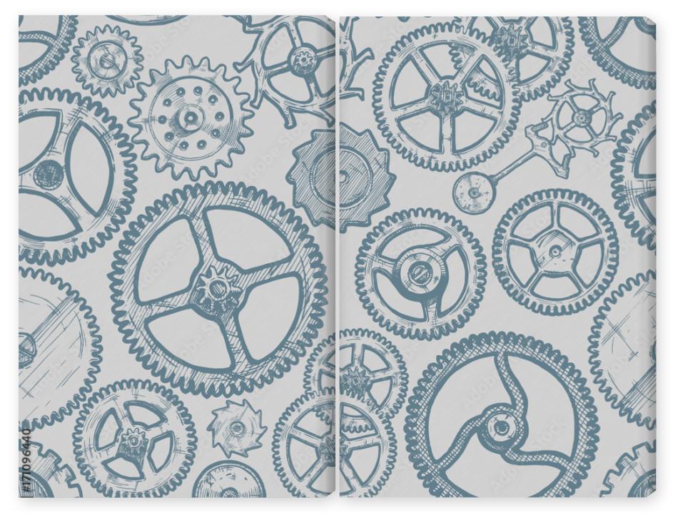 Obraz Dyptyk seamless pattern with