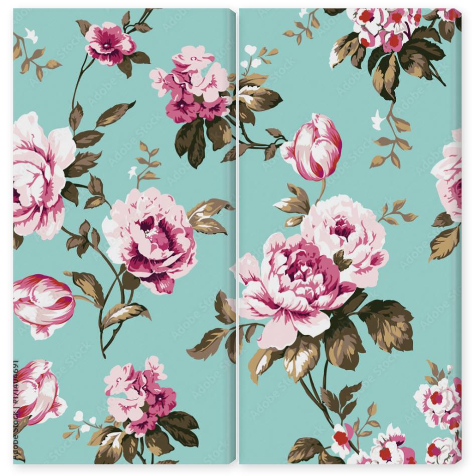 Obraz Dyptyk Shabby chic vintage roses