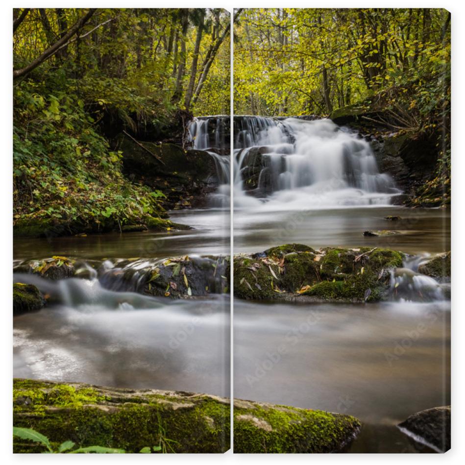 Obraz Dyptyk Waterfall in Dolzyca,