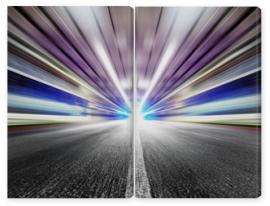 Obraz Dyptyk speed in urban tunnel