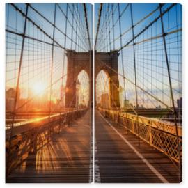 Obraz Dyptyk Brooklyn Bridge in New York