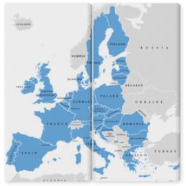 Obraz Dyptyk European Union countries.