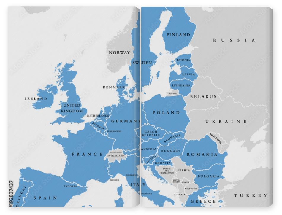 Obraz Dyptyk European Union countries.