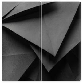 Obraz Dyptyk Geometric shapes of gray paper