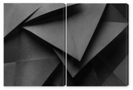 Obraz Dyptyk Geometric shapes of gray paper