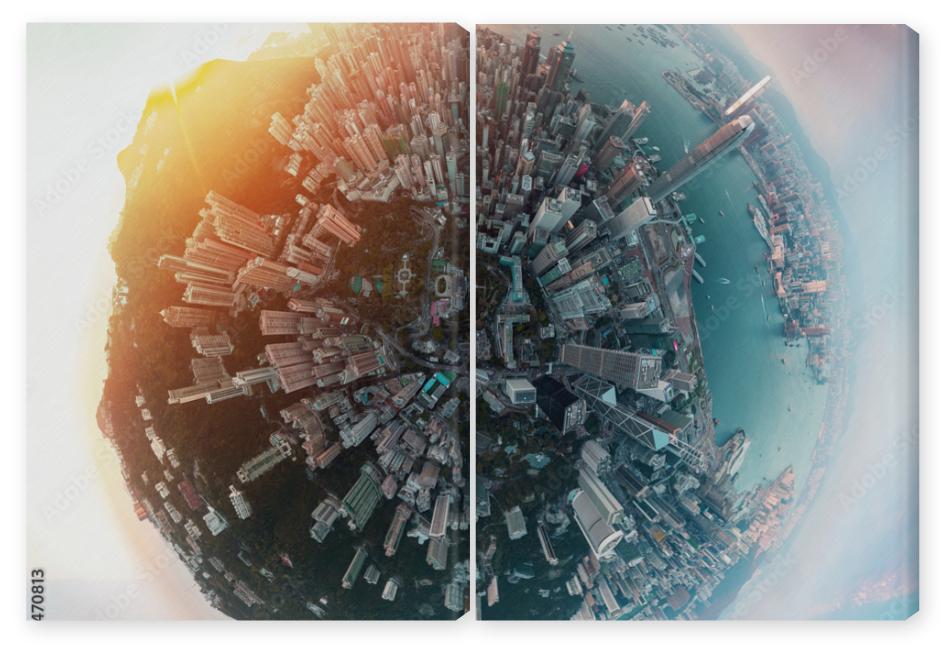 Obraz Dyptyk Panorama Hong Kong City