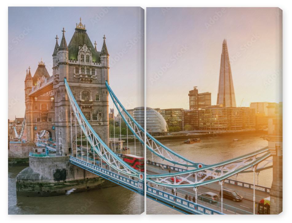 Obraz Dyptyk The london Tower bridge at