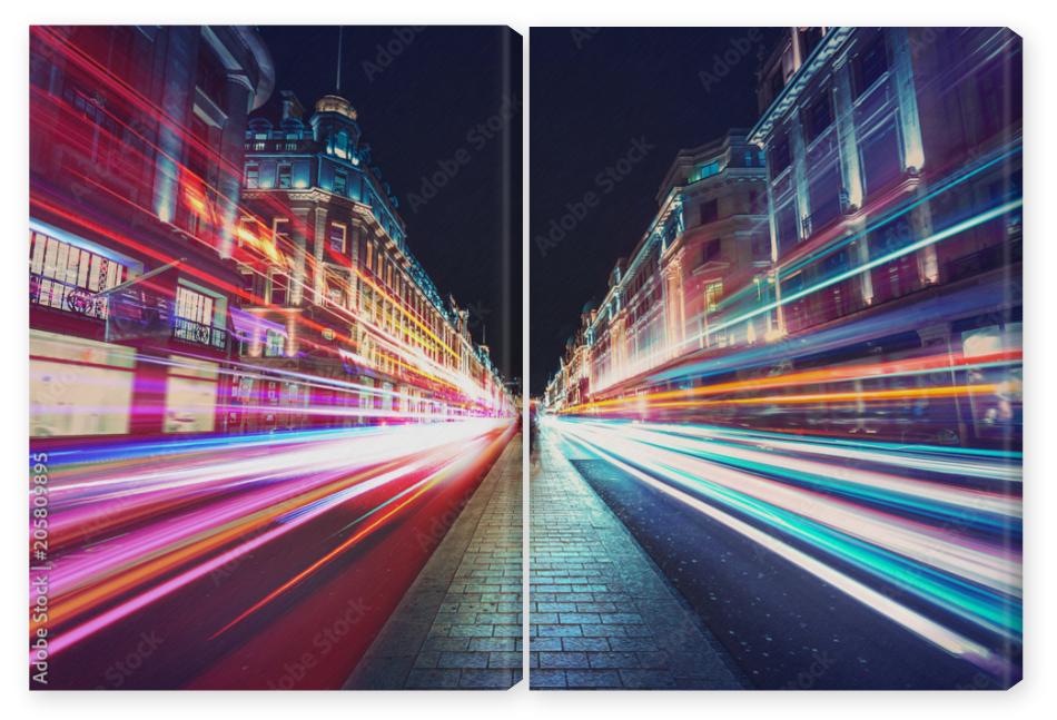 Obraz Dyptyk Speed of light in London City 