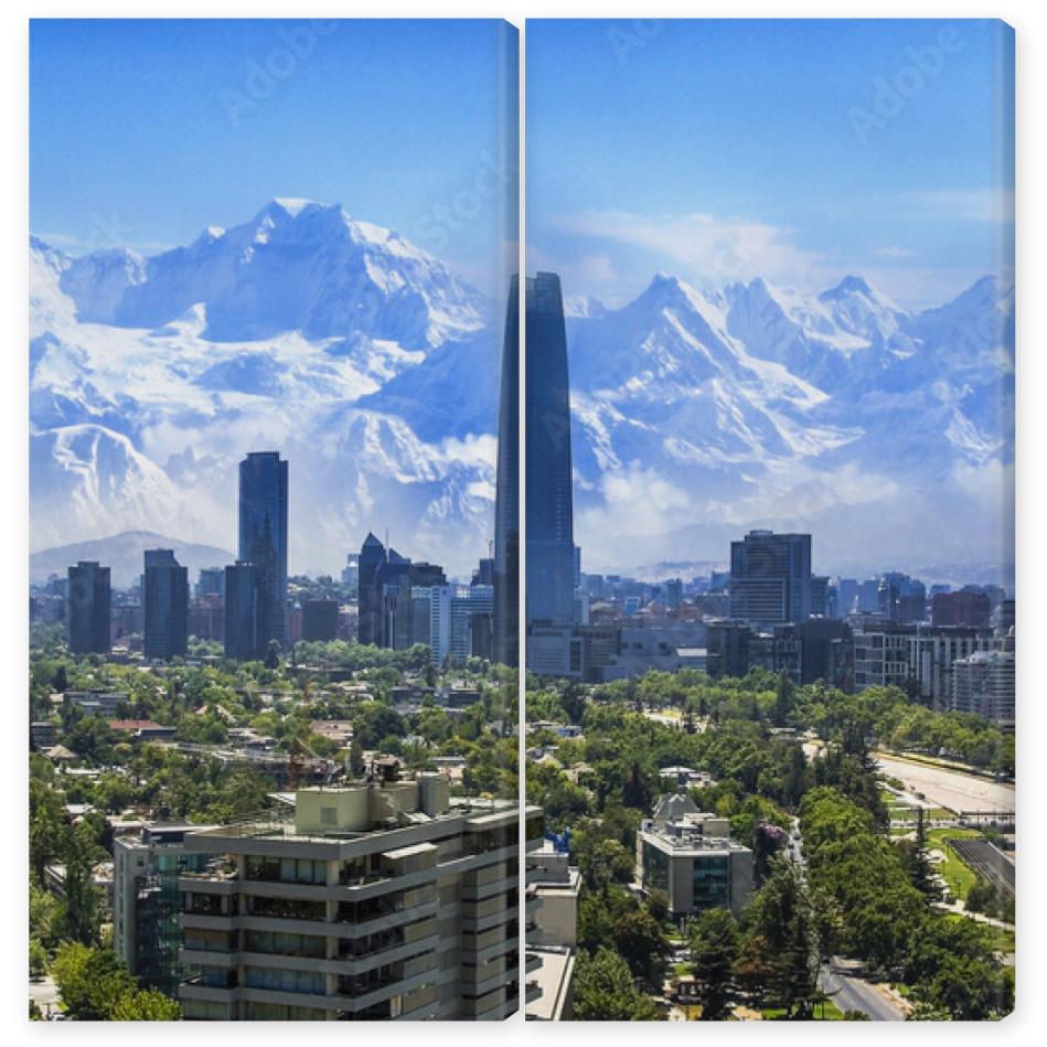 Obraz Dyptyk Santiago Chile cityscape