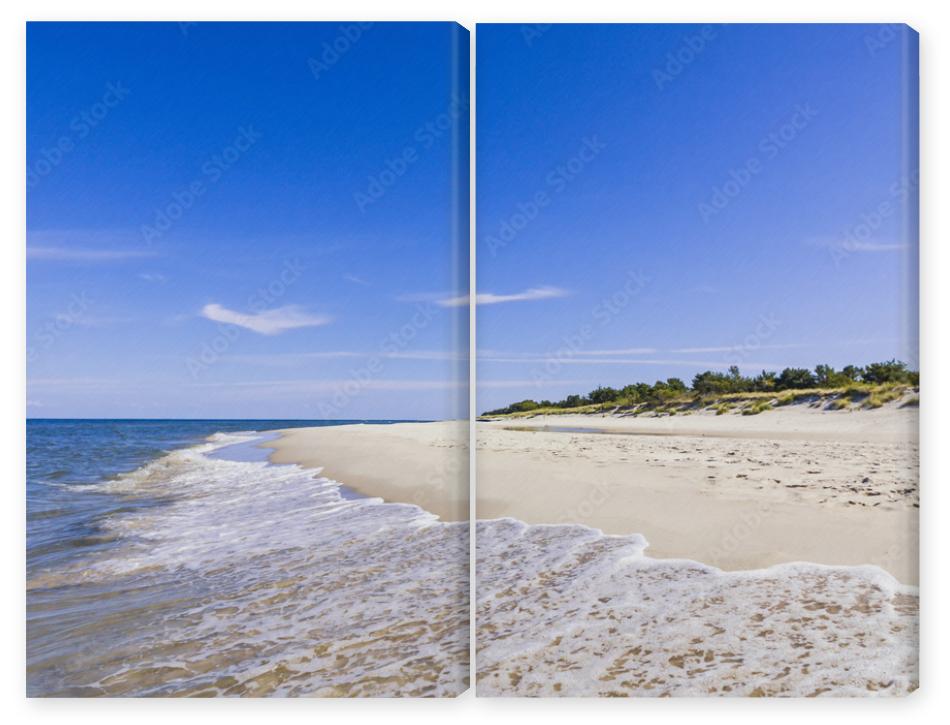 Obraz Dyptyk Sandy beach on Hel Peninsula,