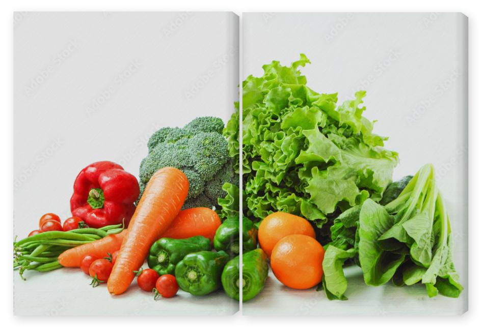 Obraz Dyptyk 新鮮な野菜の盛り合わせ