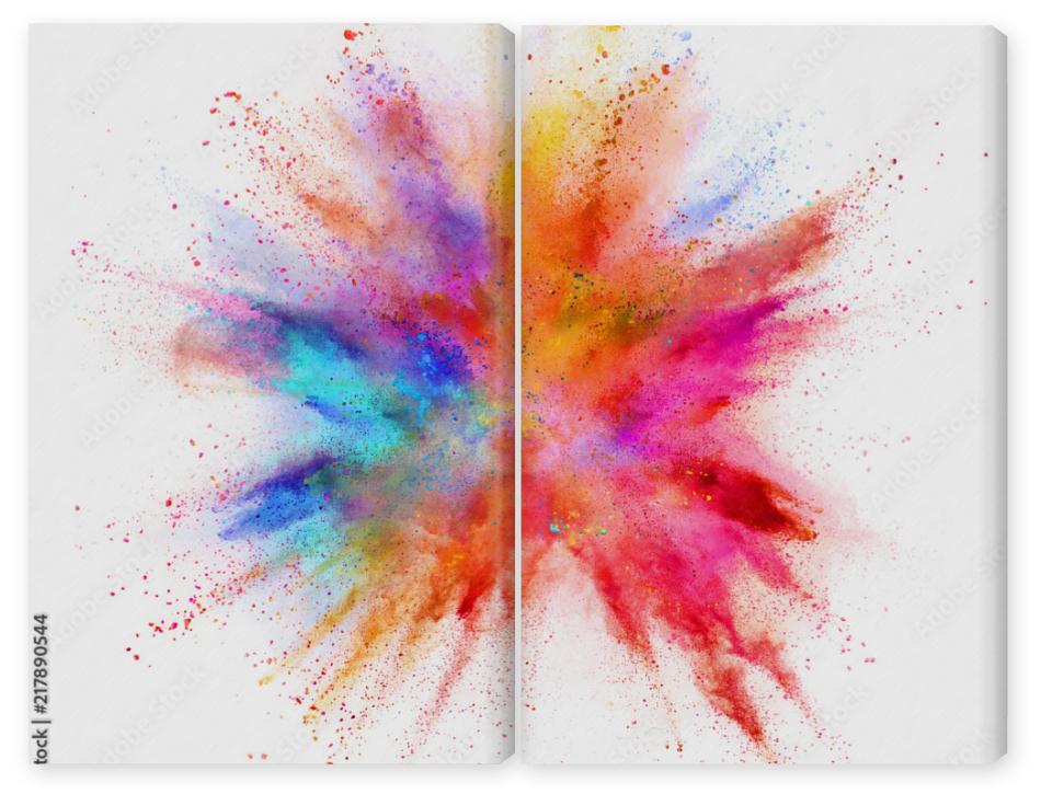 Obraz Dyptyk Explosion of coloured powder