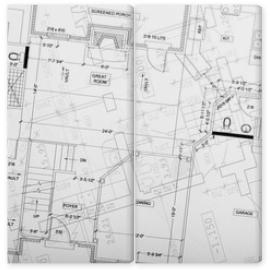 Obraz Dyptyk Architectural drawing