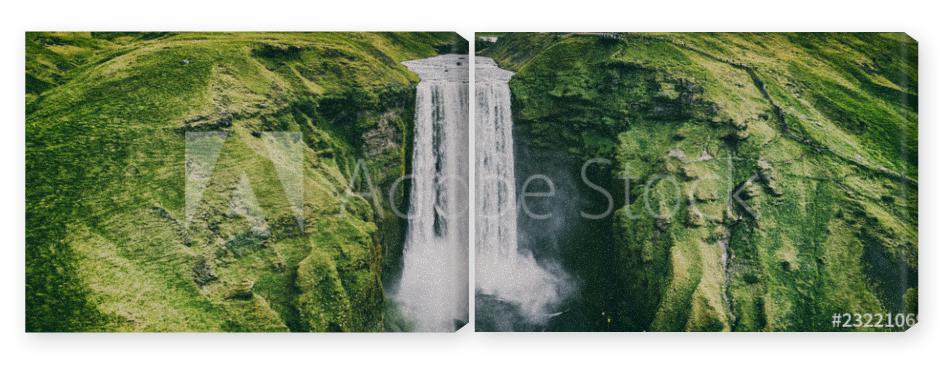 Obraz Dyptyk Iceland waterfall Skogafoss