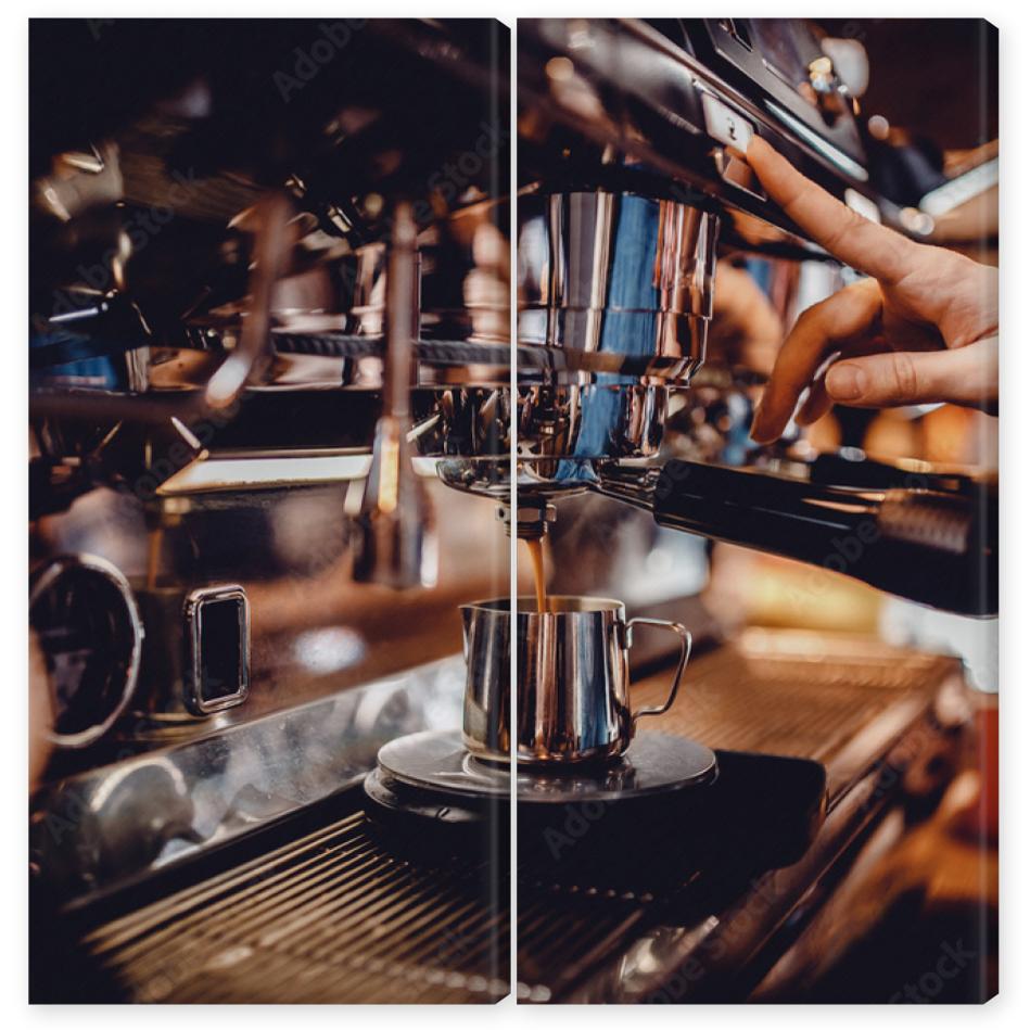 Obraz Dyptyk baristas coffee drink