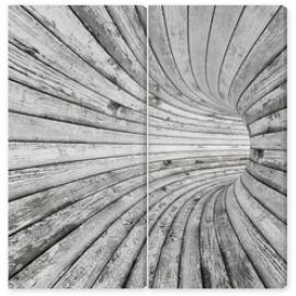 Obraz Dyptyk Wood textured tunnel