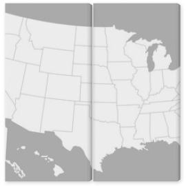 Obraz Dyptyk United States of America blank