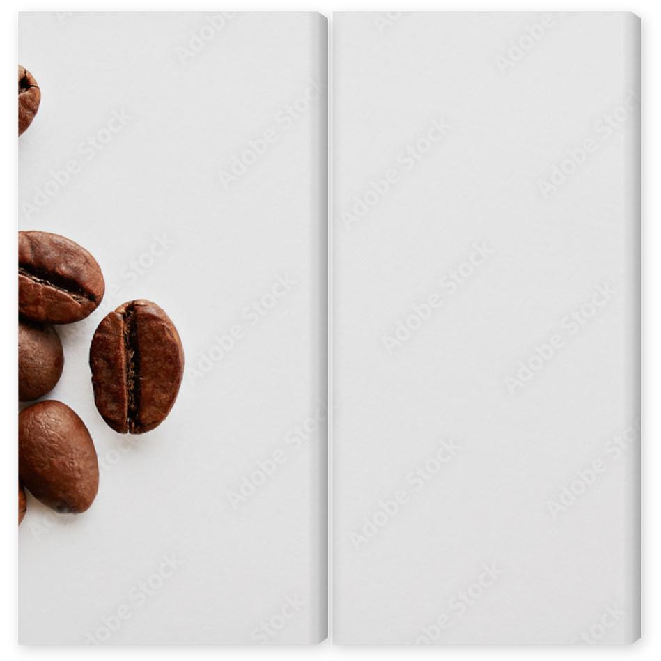 Obraz Dyptyk Roasted brown coffee beans