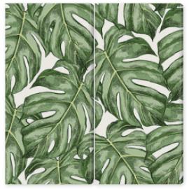 Obraz Dyptyk Monstera leaves hand drawn