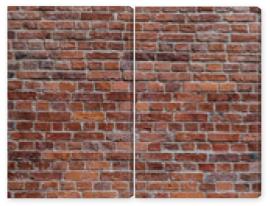 Obraz Dyptyk old red brick wall texture