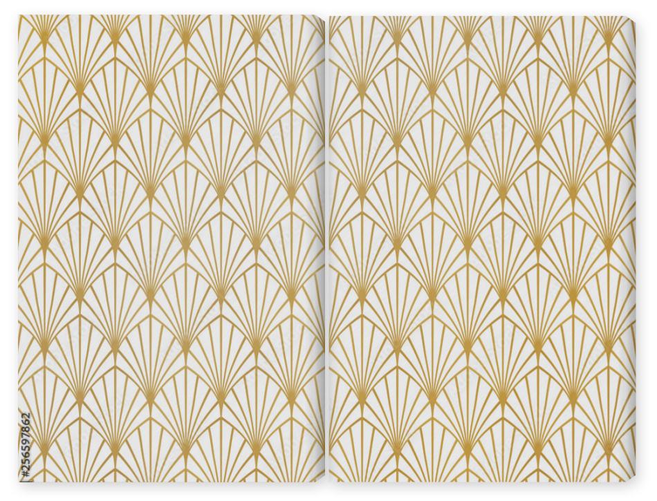 Obraz Dyptyk Abstract gold art deco pattern