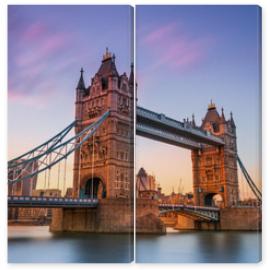 Obraz Dyptyk tower bridge in london at