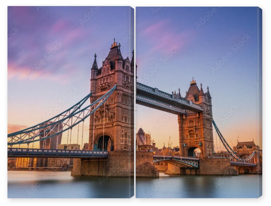 Obraz Dyptyk tower bridge in london at
