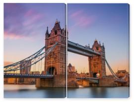 Obraz Dyptyk tower bridge in london at