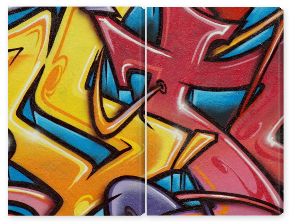 Obraz Dyptyk tag, graffiti
